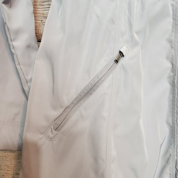 Athleta Drip Drop Rain Jacket Hooded Water-Repellent Long Women's Size XS Gray - Picture 6 of 16